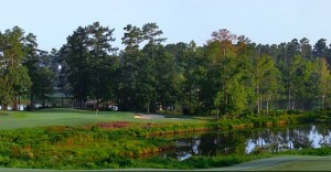 The par-4 16th at the Lake Course at Grand National, one of the 22 courses scattered over 11 sites along Alabama's RTJ Trail.