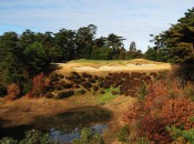 The fifth at Hirono, with its large, deep bunkers -- dubbed "Alisons" in honor of their creator.
