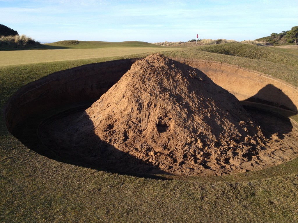Bunker on 11th hole at Bandon Dunes
