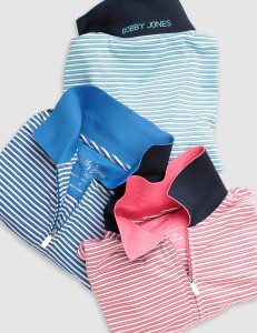 By-Ply stripe polo shirts from the Spring 2014 Bobby Jones line
