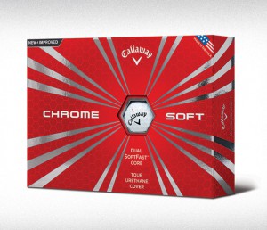 Callaway's Chrome Soft ball with Dual SoftFast Core technology.