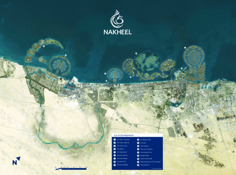 080120 Dubai coastline map with The Universe and Port Rashid [800x600]