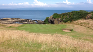 The eighth hole at Turnberry's Kintyre course is a fun and beautiful short par-four.