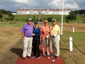 There's nothing like the first tee at Turnberry to bring out big smiles