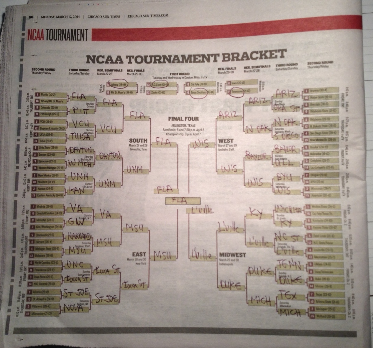 My Bracket