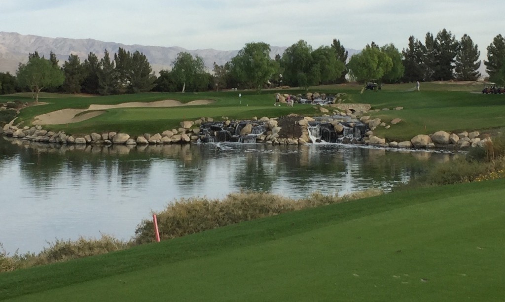 Classic Club, No. 12. Yet another watery par 3 in desert.