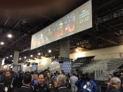 Lip-reading fans were able to follow five interviews at once on the Big Board at the College Football Championship media day.