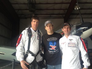 Ret. Capt. Sam Brown, SOTF President Ryan Hyman, SOTF Founder Ryan Parrott at the Legacy Skydive.