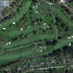 The Getaway Holes at  Oak Hill.   Note Allens Creek. Google Earth Image.