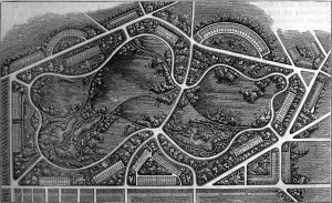 Plan View of Birkenhead Park, the Fountainhead of Olmsted's Vision. 