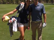 PGA Tour player Kevin Streelman and his wife Courtney, a very capable caddie, played with me in Wednesday's pro-am and now Streelman is winning the Reno Tahoe Open. Photo: Mike Buteau