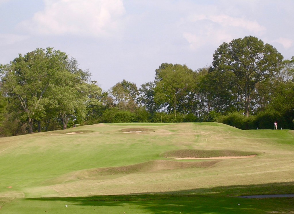 The par-4 16th, just 300 yards, outpunches its weight, with an uphill drive and a feisty pitch to a blind, crowned green.