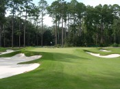 The shaping at May River's par-4 12th green is mouthwatering. The angle into it is no joke, either, with the lines of approach complicated by two centerline bunkers in the fairway.
