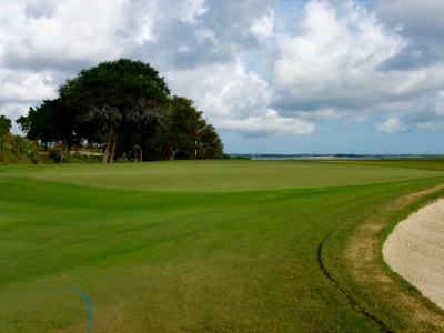 Seaside's 5th green is just one of many set against the Intracoastal marshes and St. Simons Sound.
