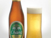 Chang bottle and glass