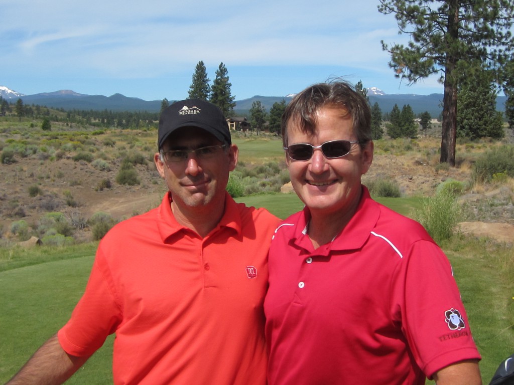 Chris Van der Velde (right) with Golf Road Warrior Jeff Wallach