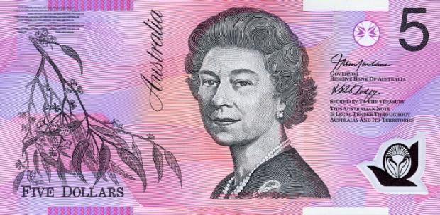 Old Aussie Five Pound note