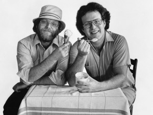 Ben Cohen (left) and Jerry Greenfield in the early days