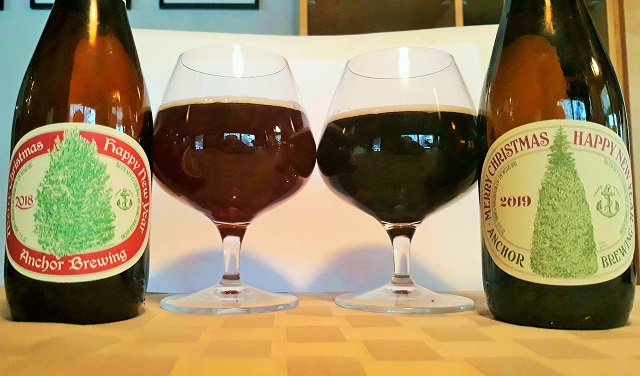The 2018 (left) and 2019 Anchor Our Special Ale