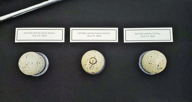 Balls used in the 1913 U.S. Open at The Country Club
