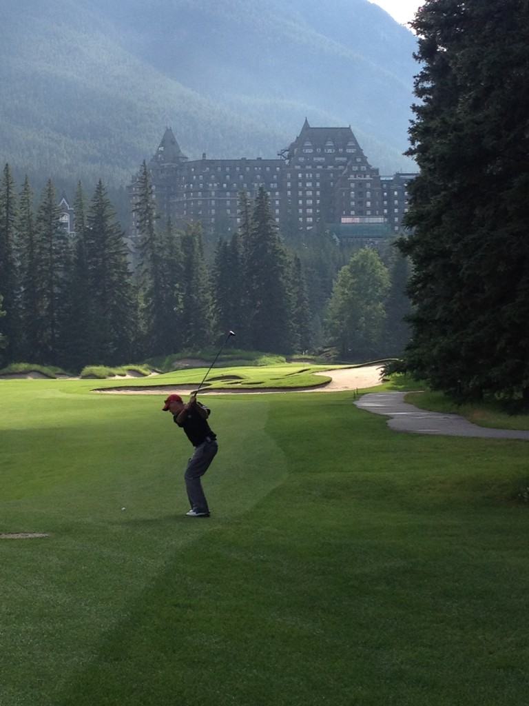 Approach on the 14th at Banff