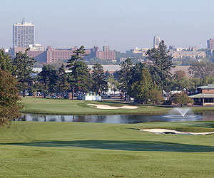 The University of Michigan's scenic golf course above Ann Arbor is one of the perks for students "vacationing" on campus