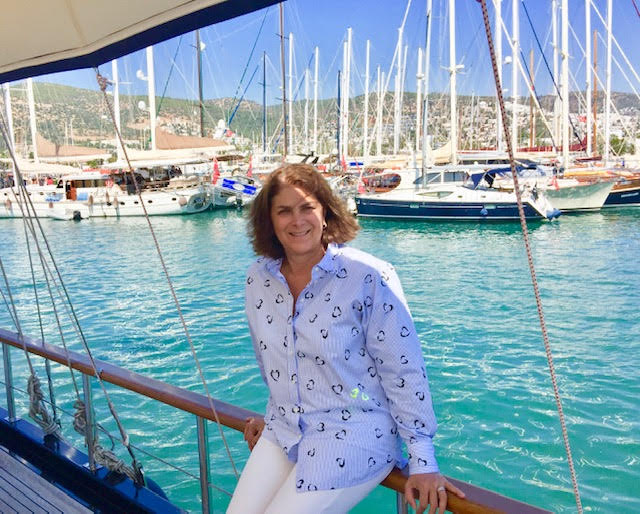 Karen Federko Sefer, born in Lansing, Michigan, on the Turkish Riviera. (Photo courtesy of Sea Song Tours)