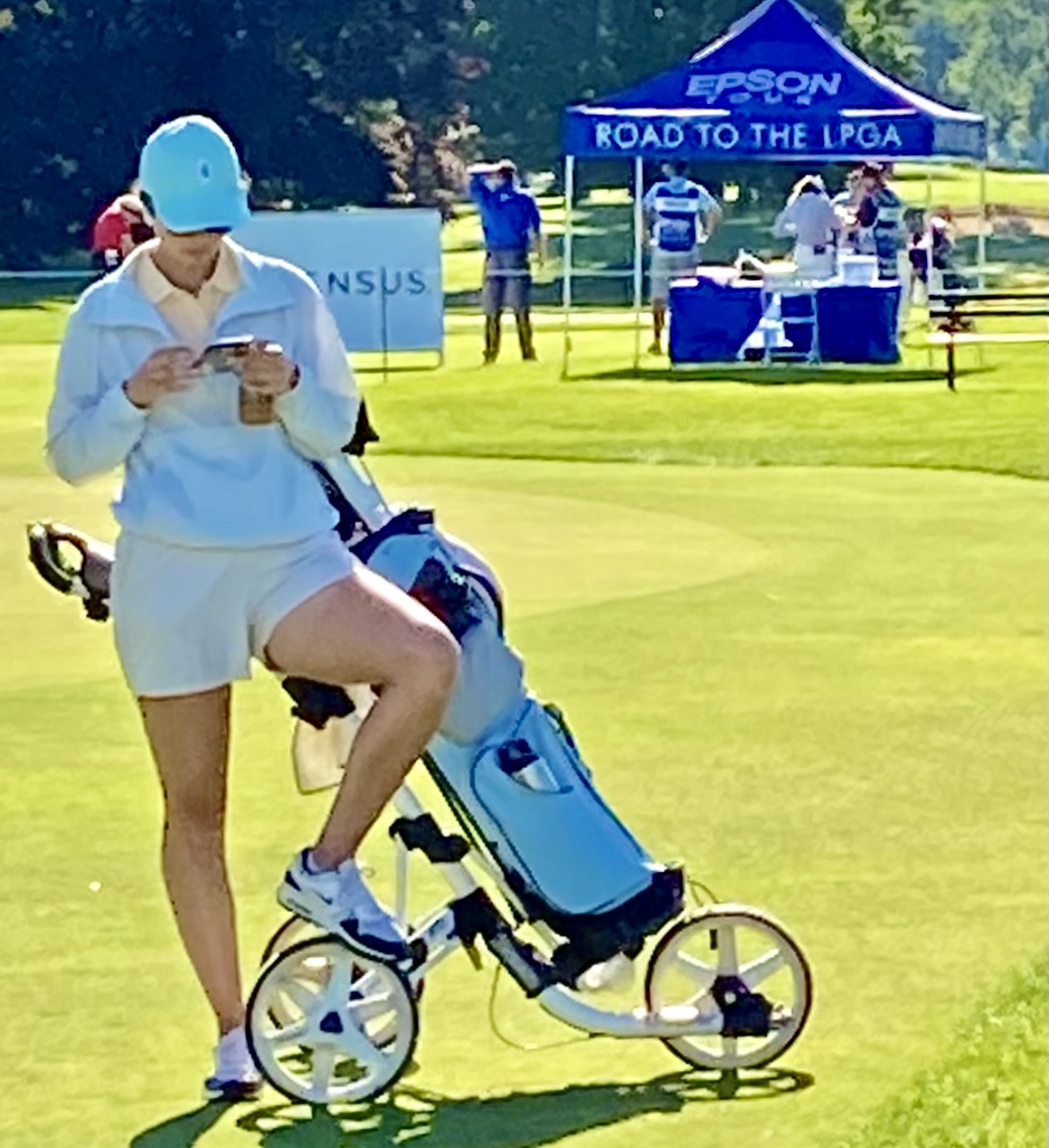 Pull cart trolleys, not LearJets, are the road to the LPGA through the FireKeepers Golf Classic Photo by: Harrison Shiels 