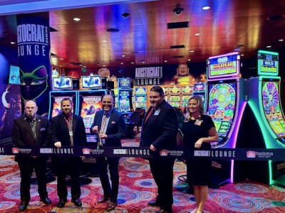 The finish line: FireKeepers Casino cuts the ribbon on its new Aristocrat Lounge Photo courtesy of FireKeepers Casino Hotel