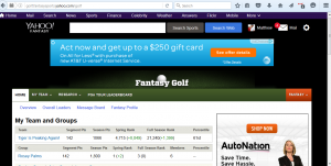Rosey Palms is our group name. Bahaha. That is the Fantasy Golf home page. No wonder the only valuable asset Yahoo! has is a Chinese search engine. 