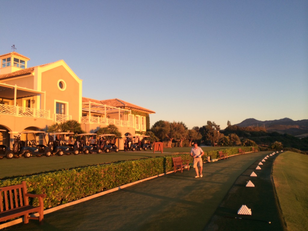 The clubhouse overlooks the course