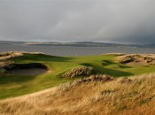 The par-3 eleventh hole at Castle Stuart