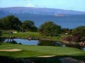 Emerald Course tenth hole, sharing a double green with seventeen.