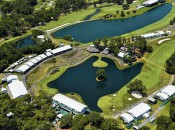 Aerial view of the Stadium Course at TPC Sawgrass during The Player's Championship