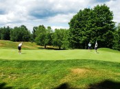 Players on the twelfth hole at Brattleboro Country Club