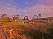 Four of The Hampton Club's holes are build on an island in the middle of a vast tidal marsh.