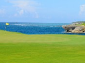 The 18th green at Corales, climax of El Codo del Diablo