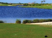 There are lots of ways to play No. 7 at Riviera Cancun, but they all involve water