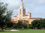 The 18th fairway at the Biltmore, heading toward the hotel tower