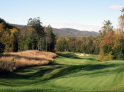 View from the tee at the ninth hole at Golf Club at River Oaks. Photo by Mark Eucalitto