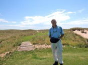 Author Bob Fagan at his "Adopted Home Club" of Ballyneal where conditions are firm, fast, and fun with a bit of brown!