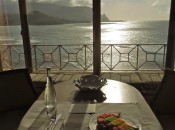 The actual view from my room of Hanalei Bay and the Napali Cliffs!