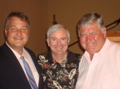 Michael Patrick Shiels with Crystal Mountain President Jim MacInnes and golf broadcasting legend Ben Wright.