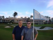 Michael Patrick Shiels and travel writer Larry Olmsted after a round on Doral's famed Blue Monster course.