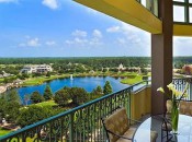 The view from the Renaissance Hotel includes the World Golf Hall of Fame, Slammer and Squire Golf course, and shops.