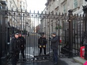 Photo Attached: Security outside #10 Downing Street in London, home to Britain's Prime Minister (photo by Michael Patrick Shiels)