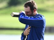 Overcome by emotion on the medal podium