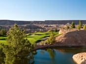 This is the look of golf in Mesquite, Nevada, typified by this shot at the Falcon Ridge course.