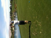 GRW's Jeff Wallach doesn't care about the Classic Club's water when shooting for the pin.  Note his cool AUR shirt.