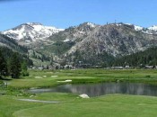 With the fable Squaw Valley Ski Resort, site of the 1960 Winter Olympics in the background, the Links at Squaw Creek sit in mountain splendor.